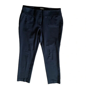 Vince Camuto womens black mid rise skinny dress pants trouser knit 6